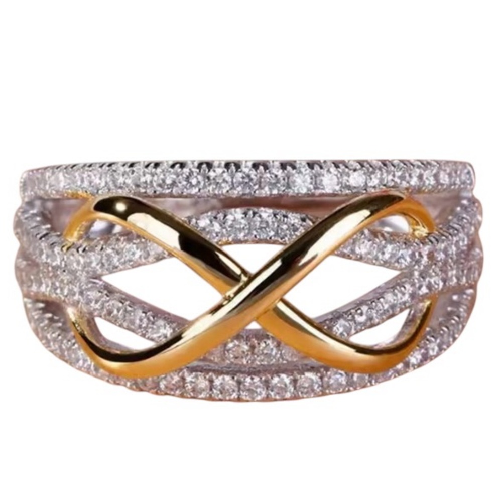 Infinity Bowknot Love Ring - 925 Sterling Silver & Shining Cubic Zircon Stones